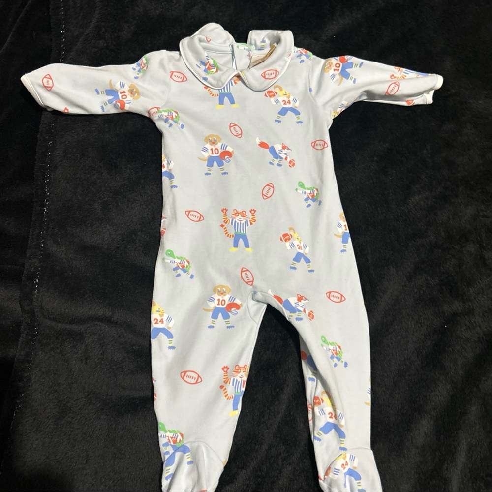 The Beaufort bonnet company Football Print Baby One-Piece   Sz0-3